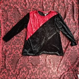 Vintage 90s Marcy Allan Crushed Velvet Top